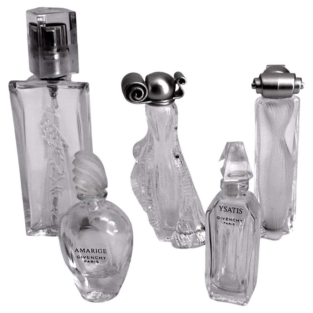 5 Vintage Mini Givenchy Perfume Bottles Ysatis Amarige Organza Indecence Couture